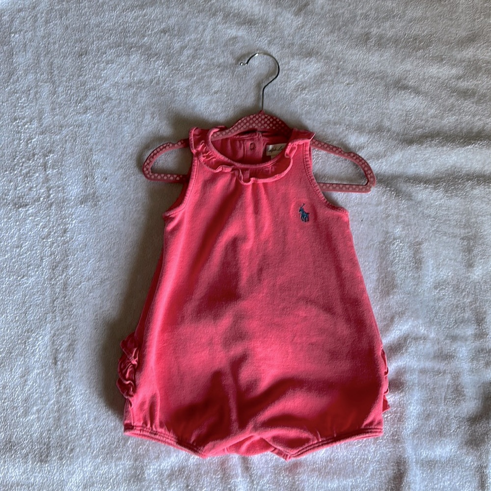 Ralph Lauren 9month pink short pink romper